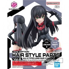 Bandai 30MMs Option Hair Style Parts Long Hair 3 Navy 1 Plastic Model Kit