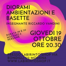 Corso di Modellismo - Diorami, Ambientazioni e Basette 1 lezione durata circa 1.30 ore. Insegnante Riccardo Vandini