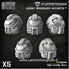 Green Stuff World PuppetsWar Heavy Breacher Helmets V3 V2 S550