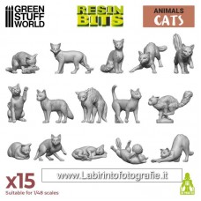 Green Stuff World Resin Bits Cats x15