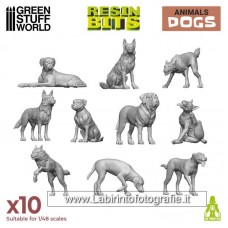 Green Stuff World Resin Bits Dogs x10