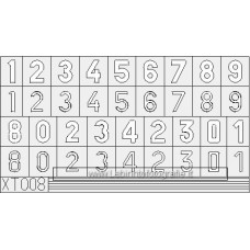 Eduard 1/35 XT008 German Numbers Medium Flexible Mask 