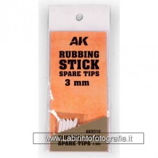 Ak Interactive AK9317 Rubbing Stick Spare Tips 3mm