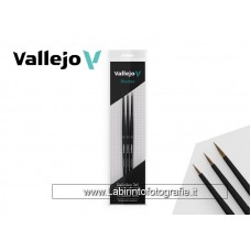 Vallejo Brush B01990 Definition Set Size 4/0 3/0 2/0 Pro Modeler Series