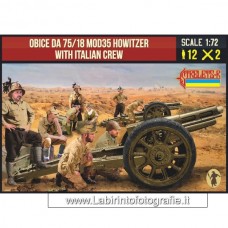 Strelets 1/72 282 Obice da 75/18 mod35 Howitzer With Italian Crew