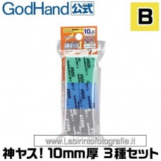 GodHand Kami-Yasu Sanding Sponge 10mm 3 Types Set B Fine 600 800 1000 4 Each