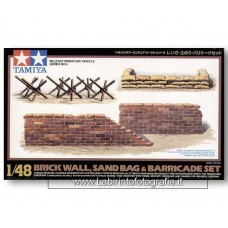 Tamiya 32508 1/48 Brick Walls Sand Bag Barricade Set