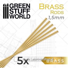 Green Stuff World Brass Rods 1,5mm