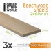 Green Stuff World Beechwood Sheet 2x60x250mm