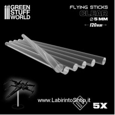 Green Stuff World Acrylic Rods - Round 5 mm CLEAR