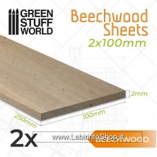 Green Stuff World Beechwood Sheet 2x100x250mm