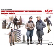 ICM 48086 WWII german Luftwaffe Pilots and Ground Personnel in Winter Uniform 1/48