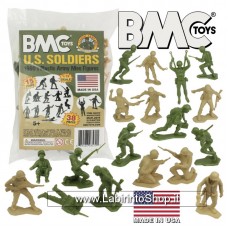 Bmc Toys 1/32 WWII 48572 U.S. Soldiers 15 poses 38 Pieces