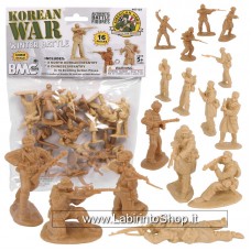 Bmc Toys 1/35 67122 Korean War Winter Battle North Korean Chinese 16 Pieces