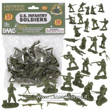 Bmc Toys 1/35 WWII 67300 U.S. Infantry Soldiers 33 Pieces