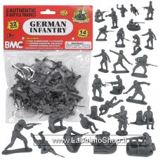 Bmc Toys 1/35 WWII 67310 German Infantry Soldiers 14 Poses 32 Pieces