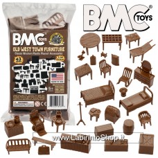 Bmc Toys 1/32 Old West Town Furniture 43 Pieces 