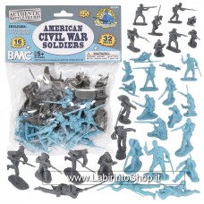 Bmc Toys 1/32 67381 The American Civil War Soldier 16 Poses 32 Figures