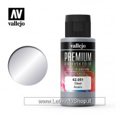 Vallejo Premium Color 62.051 Steel 60ml