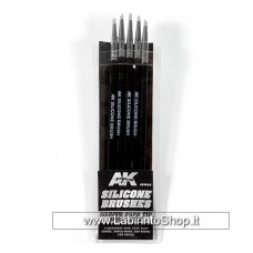 AK Interactive - AK9085 - Silicone Brushes Medium Hard Tip Small Size