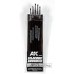 AK Interactive - AK9087 - Silicone Brushes Hard Tip Small Size
