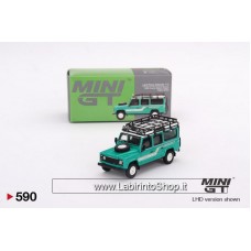 TSM Model Mini GT 1/64 590 Land Rover Defender 110 1985Country Station Wagon Trident Green 