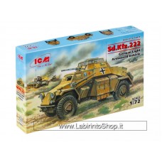 Icm 1/72 Sd.Kfz.222 German Light Armoured Vehicle Plastic Model Kits