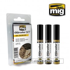 Ammo Mig Oilbrushes Set Mig-7511 Soil Colors Set