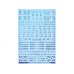 Gm 1/144 Caution Decal no.9 Operation Text 1 Prism Blue Neon Blue