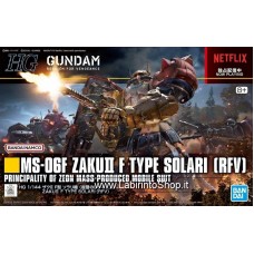 Bandai High Grade HG 1/144 Requiem For Vengance Ms-06f ZakuII F Type Solari RFV 100026 Plastic Model Kits