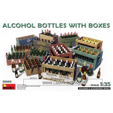 Miniart - 35665 - 1/35 Alcohol Bottles With Boxes Plastic Model Kits