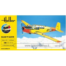 Heller 1/72 56287 Saab 91 Safir con pennello, colla e colori