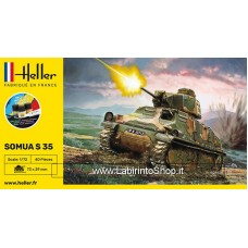 Heller 1/72 56875 Somua S 35 con pennello, colla e colori