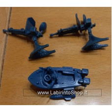 Atlantic 1/72 Marinai d'Italia 1 Motoscafo 2 Contraerea 2 figure sul Motoscafo Senza Scatola Usati