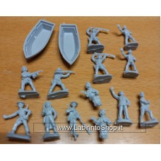 Atlantic 1/72 Mao e la Rivoluzione Cinese 15 figurini Senza Scatola Usati