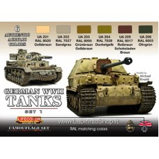 Lifecolor Acrylics LC-CS01 German Tanks WWII Set 1