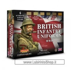 Lifecolor Acrylics LC-CS41 British Infantry Uniforms WWII