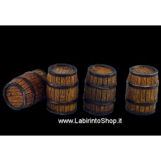 Micro Art Studio Medium Wooden Barrels (4)