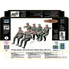 MB 1/35 German Infantry Off to The Front Vehicle Riders WWII Era