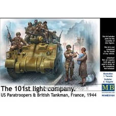 MB 1/35 The 101st Light Company US Paratroopers with British Tankmen, France 1944