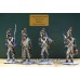Britain 1/32 Metallo Fusiliers - Set RMC5 & RMC9, Chasseurs A'Pied Guard Campaign 4-piece standing set & 3-piece set of strugglers, Set RMM3 Camp fire