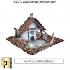 Sarissa - World War Europe - Destroyed Single Storey Semi 28mm