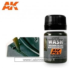 Ak Interactive Ak070 Enamel Wash for Brown Blue For Panzer Grey  Vehicles