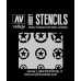 Vallejo Stencils - Scale 1/32 1/48 1/72 - 125 x 125 mm - St-AIR004 USAAC Markings