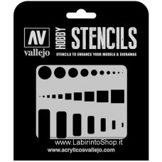 Vallejo Stencils - Scale 1/72 1/48 1/32 1/35 - 125 x 125 mm - St-AIR003 AIR Markings - Access Trap Doors