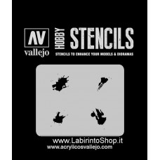 Vallejo Stencils - Scale 1/35 - 125 x 125 mm - St-TX004 Texture Effects - Petrol Spills
