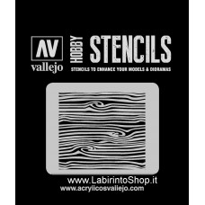 Vallejo Stencils - Scale 1/35 - 125 x 125 mm - St-TX007 Texture Effects - Wood Texture 2