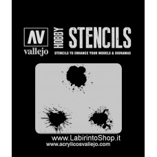 Vallejo Stencils - Scale 1/35 - 125 x 125 mm - St-TX005 Texture Effects - Paint Stains