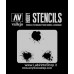 Vallejo Stencils - Scale 1/35 - 125 x 125 mm - St-TX005 Texture Effects - Paint Stains