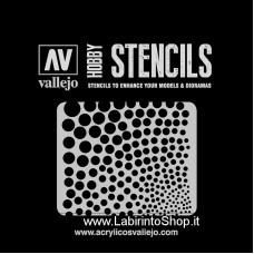 Vallejo Stencils - 125 x 125 mm - St-SF002 Sci-Fi Fantasy - Circle Textures